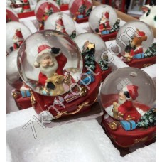 Стеклянный снежный шар "Санта Клаус"